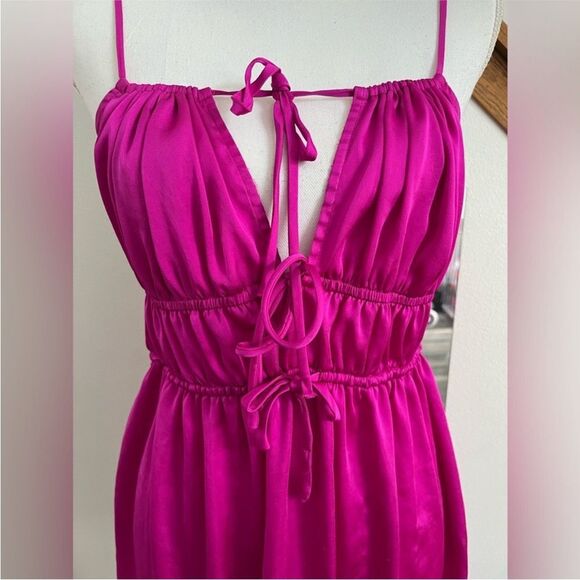 Free People Size Medium M Meant to Be Magenta Orchid Mini Dress OB1413126 - Picture 6 of 11